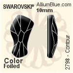 Swarovski Contour Flat Back No-Hotfix (2798) 10mm - Crystal Effect With Platinum Foiling