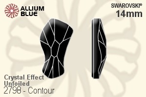Swarovski Contour Flat Back No-Hotfix (2798) 14mm - Crystal Effect Unfoiled
