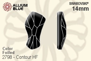 Swarovski Contour Flat Back Hotfix (2798) 14mm - Color With Aluminum Foiling