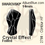 スワロフスキー Contour ラインストーン ホットフィックス (2798) 10mm - カラー 裏面アルミニウムフォイル