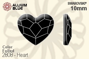 Swarovski Heart Flat Back No-Hotfix (2808) 10mm - Color With Platinum Foiling - Click Image to Close