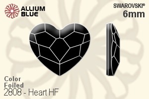 Swarovski Heart Flat Back Hotfix (2808) 6mm - Color With Aluminum Foiling - Click Image to Close
