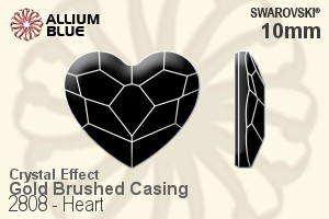Swarovski Heart Flat Back No-Hotfix (2808) 10mm - Crystal Effect Unfoiled - Haga Click en la Imagen para Cerrar