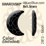 Swarovski Moon Flat Back No-Hotfix (2813) 8x5.5mm - Crystal Effect With Platinum Foiling