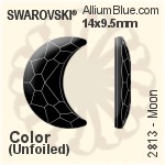 Swarovski Moon Flat Back No-Hotfix (2813) 14x9.5mm - Color Unfoiled