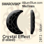 Swarovski Moon Flat Back Hotfix (2813) 14x9.5mm - Crystal Effect With Aluminum Foiling