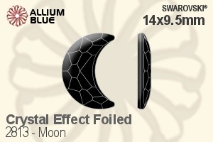 Swarovski Moon Flat Back No-Hotfix (2813) 14x9.5mm - Crystal Effect With Platinum Foiling - Haga Click en la Imagen para Cerrar