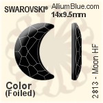 Swarovski Moon Flat Back Hotfix (2813) 10x7mm - Crystal Effect With Aluminum Foiling