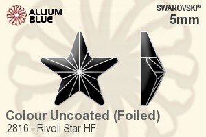 Swarovski Rivoli Star Flat Back Hotfix (2816) 5mm - Color With Aluminum Foiling - Haga Click en la Imagen para Cerrar
