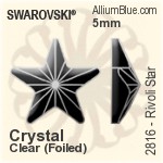 Swarovski Heart Flat Back No-Hotfix (2808) 3.6mm - Color With Platinum Foiling