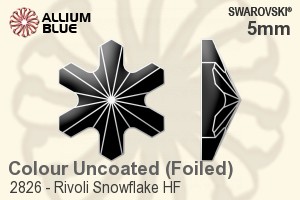 スワロフスキー Rivoli Snowflake フラットバック ホットフィックス (2826) 5mm - カラー（コーティングなし） アルミニウムフォイル