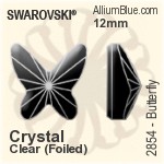 Swarovski Butterfly Flat Back No-Hotfix (2854) 18mm - Colour (Uncoated) Unfoiled