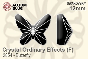 スワロフスキー Butterfly ラインストーン (2854) 12mm - クリスタル エフェクト 裏面プラチナフォイル - ウインドウを閉じる