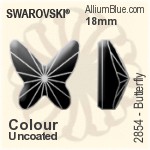 Swarovski Butterfly Flat Back No-Hotfix (2854) 12mm - Crystal Effect With Platinum Foiling