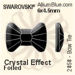 スワロフスキー Bow Tie ラインストーン (2858) 12x8.5mm - クリスタル エフェクト 裏面プラチナフォイル