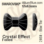 Swarovski Bow Tie Flat Back No-Hotfix (2858) 6x4.5mm - Crystal Effect With Platinum Foiling