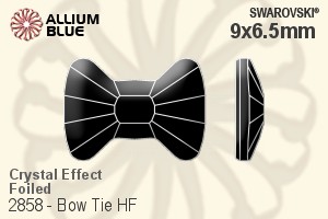 Swarovski Bow Tie Flat Back Hotfix (2858) 9x6.5mm - Crystal Effect With Aluminum Foiling - Click Image to Close