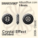 Swarovski Classic Button (3008) 12mm - Crystal Effect With Platinum Foiling