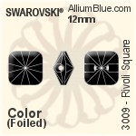 施華洛世奇 衛星 鈕扣 (3018) 14mm - 白色（半塗層） 無水銀底