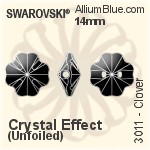 Swarovski Clover Button (3011) 10mm - Crystal Effect Unfoiled