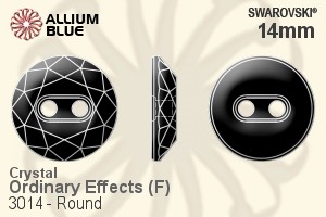 スワロフスキー Round ボタン (3014) 14mm - クリスタル （オーディナリー　エフェクト） アルミニウムフォイル - ウインドウを閉じる