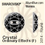 施华洛世奇 Round 钮扣 (3014) 14mm - Crystal (Ordinary Effects) With Aluminum Foiling