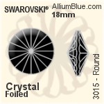Swarovski Round Button (3015) 12mm - Clear Crystal With Platinum Foiling