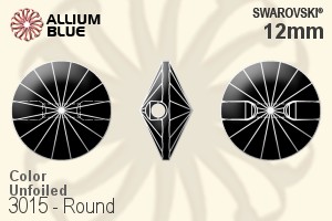 Swarovski Round Button (3015) 12mm - Color Unfoiled - Haga Click en la Imagen para Cerrar