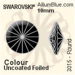 施华洛世奇 Round 钮扣 (3015) 10mm - Colour (Uncoated) With Aluminum Foiling