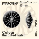 Swarovski Round Button (3015) 12mm - Color (Half Coated) Unfoiled