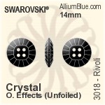 Swarovski Classic Button (3008) 12mm - Crystal Effect With Platinum Foiling