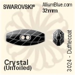 Swarovski Dufflecoat Button (3024) 23mm - Color Unfoiled