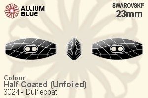 スワロフスキー Dufflecoat ボタン (3024) 23mm - カラー（ハーフ　コーティング） 裏面にホイル無し - ウインドウを閉じる