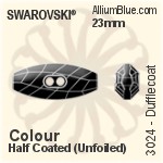 施華洛世奇 Dufflecoat 鈕扣 (3024) 32mm - 白色（半塗層） 無水銀底