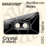 Swarovski Trapeze Button (3052) 26mm - Crystal Effect With Platinum Foiling