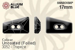 Swarovski Trapeze Button (3052) 17mm - Color With Platinum Foiling - Click Image to Close
