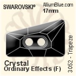 スワロフスキー Trapeze ボタン (3052) 17mm - クリスタル アルミニウムフォイル