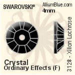 Swarovski Xilion Lochrose Sew-on Stone (3128) 4mm - Color Unfoiled