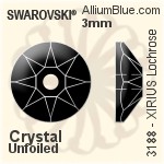 Swarovski XIRIUS Lochrose Sew-on Stone (3188) 3mm - Clear Crystal Unfoiled