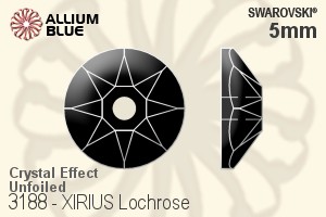 Swarovski XIRIUS Lochrose Sew-on Stone (3188) 5mm - Crystal Effect Unfoiled - Click Image to Close