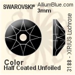 Swarovski XIRIUS Lochrose Sew-on Stone (3188) 4mm - Clear Crystal With Platinum Foiling
