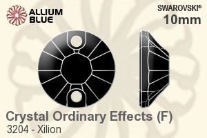 Swarovski Xilion Sew-on Stone (3204) 10mm - Crystal Effect With Platinum Foiling - Haga Click en la Imagen para Cerrar