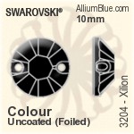 Swarovski Xilion Sew-on Stone (3204) 10mm - Crystal Effect With Platinum Foiling