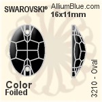 Swarovski Oval Sew-on Stone (3210) 10x7mm - Crystal Effect With Platinum Foiling