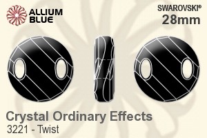 施華洛世奇 Twist 手縫石 (3221) 28mm - 白色（半塗層） 無水銀底