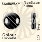 Swarovski Twist Sew-on Stone (3221) 18mm - Crystal Effect Unfoiled