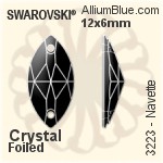 PREMIUM Cosmic Baguette Sew-on Stone (PM3255) 18x6mm - Clear Crystal With Foiling
