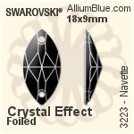 Swarovski Wing Flat Back No-Hotfix (2770) 16x9.5mm - Crystal (Ordinary Effects) With Platinum Foiling
