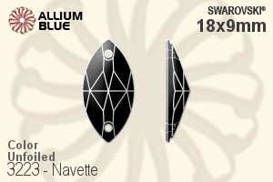 Swarovski Navette Sew-on Stone (3223) 18x9mm - Color Unfoiled