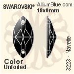 施華洛世奇 Owlet 手縫石 (3231) 18x11mm - 顏色 無水銀底